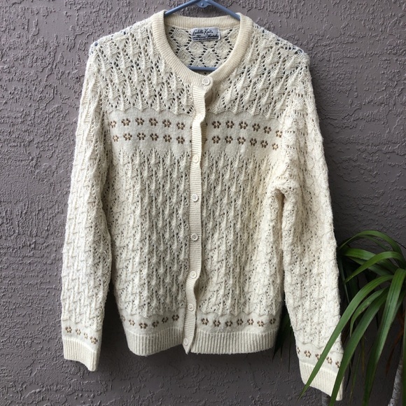 Vtg Cuddle Knit Wintuck Cardigan Sweater - Picture 1 of 4
